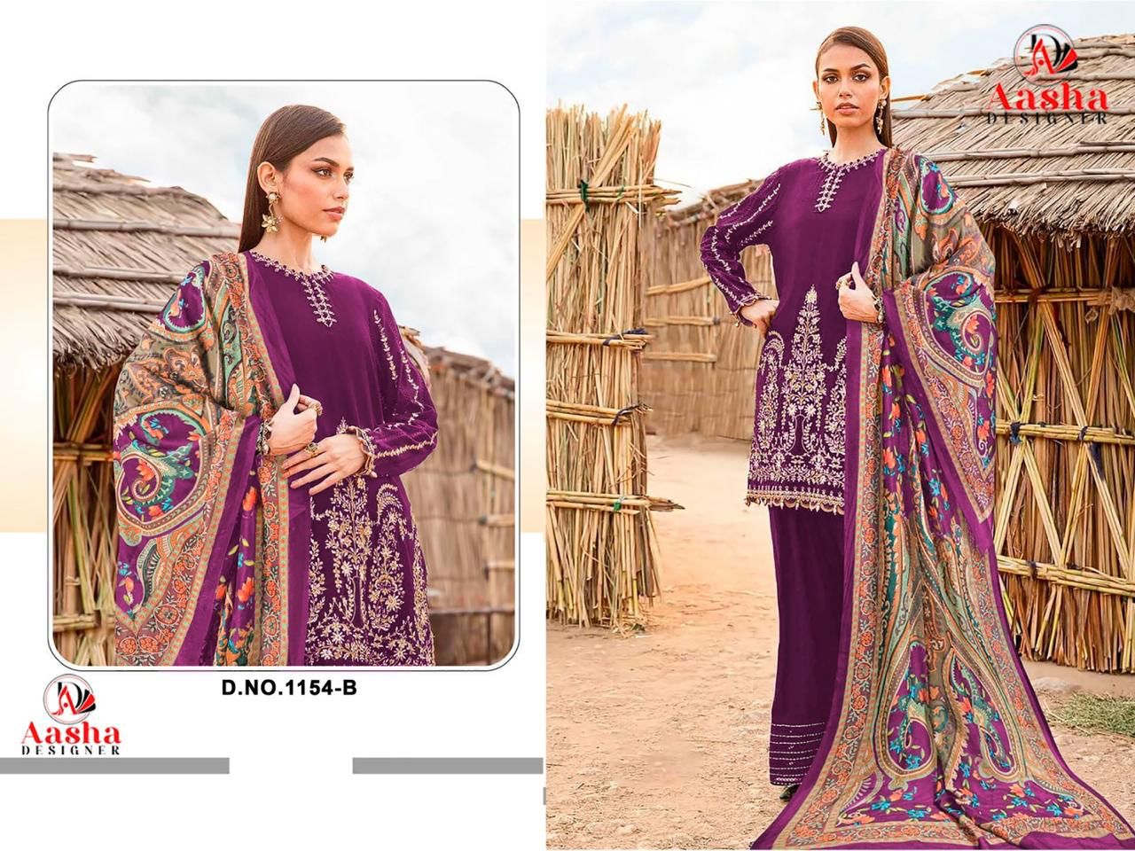 Aasha 1154 B To C Heavy Rayon Embroidery Pakistani Suits Orders In India